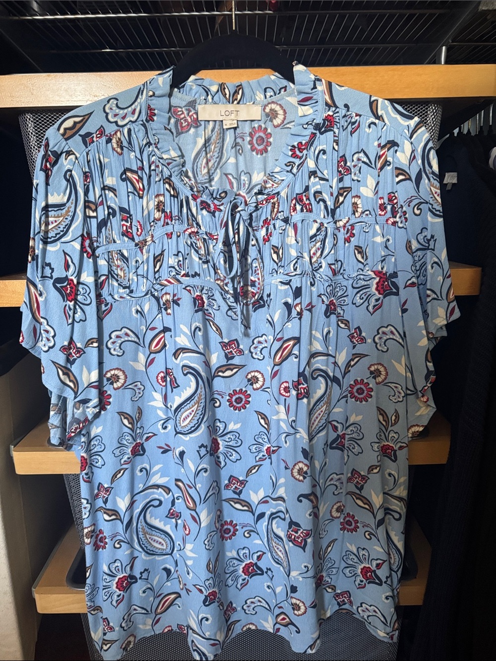 Keyhole Tie Blouse